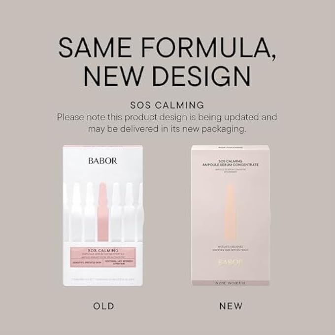 Babor SOS CALMING SERUM AMPOULES FOR THE FACE, WITH ALOE VERA AND PANTHENOL TO IMMEDIATELY SOOTH THE SKIN, 7 X 2 ML CONCENTRATED AMPOULES - Image 3